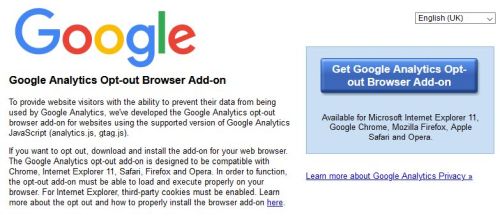 google analytics opt out
